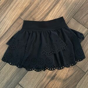 Aerie Offline Black Eyelet Skort Medium